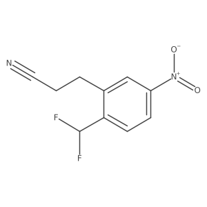 2-(Difluoromethyl)-5-nitrophenylpropanenitrile结构式