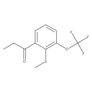 1-(2-(Methylthio)-3-(trifluoromethoxy)phenyl)propan-1-one Structure
