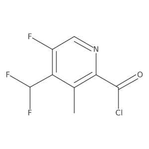 4-(Difluoromethyl)-5-fluoro-3-methylpicolinoyl chloride结构式