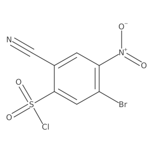 5-Bromo-2-cyano-4-nitrobenzenesulfonyl chloride结构式
