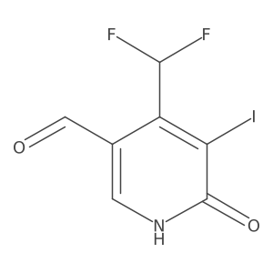 4-(Difluoromethyl)-6-hydroxy-5-iodonicotinaldehyde结构式