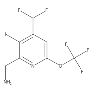 2-(Aminomethyl)-4-(difluoromethyl)-3-iodo-6-(trifluoromethoxy)pyridine结构式