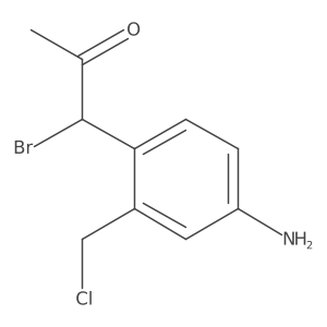 1-(4-Amino-2-(chloromethyl)phenyl)-1-bromopropan-2-one结构式
