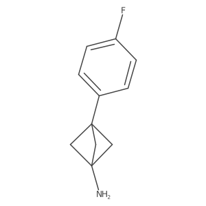 3-(4-Fluorophenyl)bicyclo[1.1.1]pentan-1-amine结构式