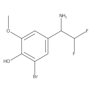 4-(1-Amino-2,2-difluoroethyl)-2-bromo-6-methoxyphenol结构式