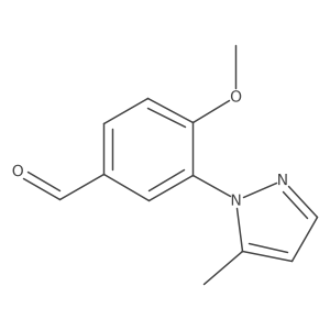 4-Methoxy-3-(5-methyl-1H-pyrazol-1-YL)benzaldehyde Structure
