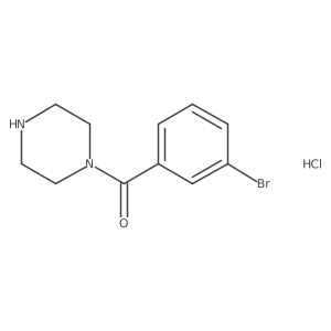 (3-Bromophenyl)(piperazin-1-YL)methanone hcl Structure
