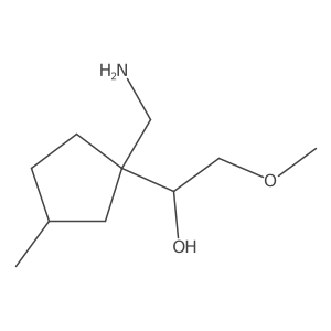 1-[1-(Aminomethyl)-3-methylcyclopentyl]-2-methoxyethan-1-ol结构式