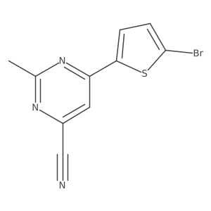 6-(5-Bromothiophen-2-yl)-2-methylpyrimidine-4-carbonitrile Structure