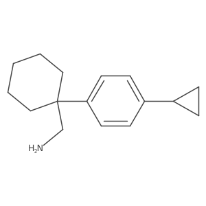 [1-(4-Cyclopropylphenyl)cyclohexyl]methanamine结构式