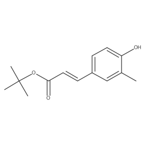 (E)-tert-butyl 3-(4-hydroxy-3-methylphenyl)acrylate结构式