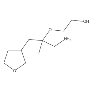2-({1-Amino-2-[(oxolan-3-yl)methyl]propan-2-yl}oxy)ethan-1-ol结构式