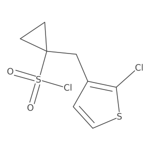 1-[(2-Chlorothiophen-3-yl)methyl]cyclopropane-1-sulfonyl chloride Structure