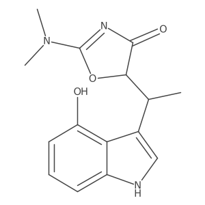 2-Dimethylamino-5-[1-(4-hydroxyindol-3-yl)ethyl]2-oxazolin-4-one Structure