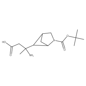 3-Amino-3-{2-[(tert-butoxy)carbonyl]-2-azabicyclo[2.1.1]hexan-5-yl}butanoic acid结构式