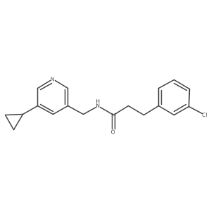 3-(3-chlorophenyl)-N-[(5-cyclopropylpyridin-3-yl)methyl]propanamide Structure