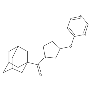 4-{[1-(Adamantane-1-carbonyl)pyrrolidin-3-yl]oxy}pyrimidine结构式