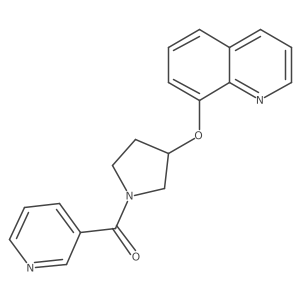Pyridin-3-yl(3-(quinolin-8-yloxy)pyrrolidin-1-yl)methanone结构式