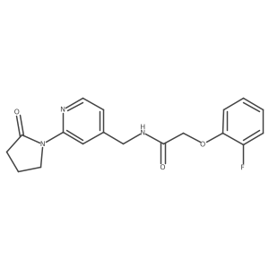 2-(2-fluorophenoxy)-N-((2-(2-oxopyrrolidin-1-yl)pyridin-4-yl)methyl)acetamide Structure
