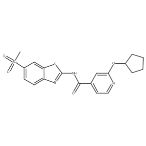 2-(cyclopentyloxy)-N-(6-(methylsulfonyl)benzo[d]thiazol-2-yl)isonicotinamide Structure