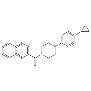 (4-(6-Cyclopropylpyridazin-3-yl)piperazin-1-yl)(quinoxalin-2-yl)methanone结构式