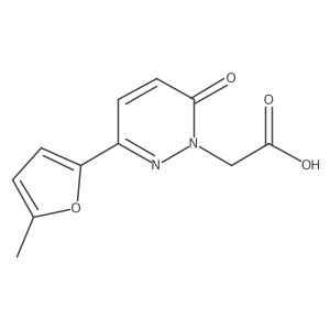 2-[3-(5-Methylfuran-2-yl)-6-oxo-1,6-dihydropyridazin-1-yl]acetic acid结构式