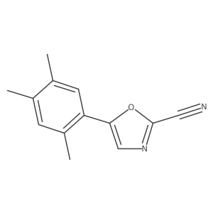 5-(2,4,5-Trimethylphenyl)oxazole-2-carbonitrile结构式