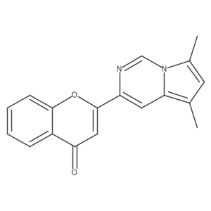 2-(5,7-Dimethylpyrrolo[1,2-c]pyrimidin-3-yl)-4h-1-benzopyran-4-one结构式