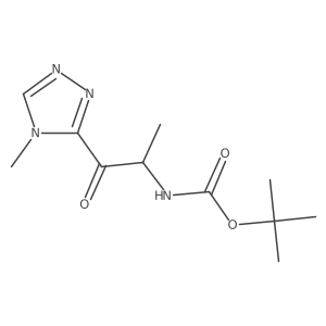 tert-butyl N-[(2S)-1-(4-methyl-4H-1,2,4-triazol-3-yl)-1-oxopropan-2-yl]carbamate Structure