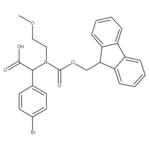 2-(4-bromophenyl)-2-({[(9H-fluoren-9-yl)methoxy]carbonyl}(2-methoxyethyl)amino)acetic acid Structure