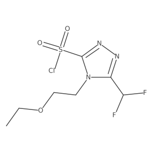 5-(difluoromethyl)-4-(2-ethoxyethyl)-4H-1,2,4-triazole-3-sulfonyl chloride Structure