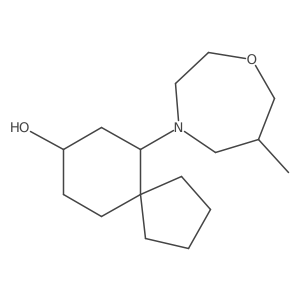 6-(6-Methyl-1,4-oxazepan-4-yl)spiro[4.5]decan-8-ol结构式