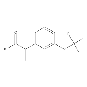 2-{3-[(Trifluoromethyl)sulfanyl]phenyl}propanoic acid结构式