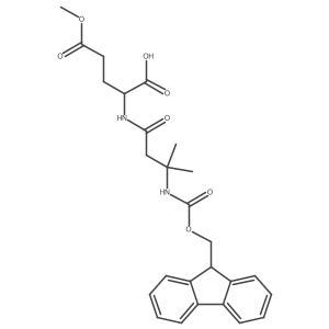 (2S)-2-[3-({[(9H-fluoren-9-yl)methoxy]carbonyl}amino)-3-methylbutanamido]-5-methoxy-5-oxopentanoic acid结构式