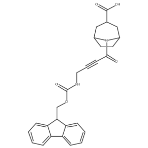 8-[4-({[(9H-fluoren-9-yl)methoxy]carbonyl}amino)but-2-ynoyl]-8-azabicyclo[3.2.1]octane-3-carboxylic acid Structure