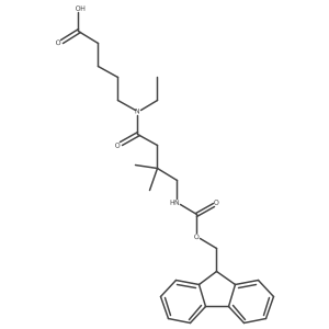 5-[N-ethyl-4-({[(9H-fluoren-9-yl)methoxy]carbonyl}amino)-3,3-dimethylbutanamido]pentanoic acid结构式