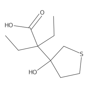 2-Ethyl-2-(3-hydroxythiolan-3-yl)butanoic acid结构式