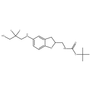 tert-butyl N-({5-[(2,2-difluoro-3-hydroxypropyl)amino]-2,3-dihydro-1-benzofuran-2-yl}methyl)carbamate结构式