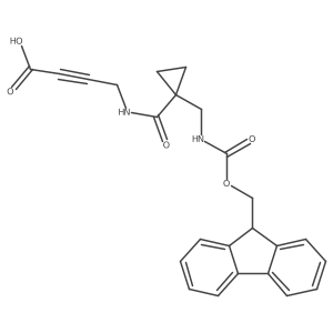 4-({1-[({[(9H-fluoren-9-yl)methoxy]carbonyl}amino)methyl]cyclopropyl}formamido)but-2-ynoic acid结构式