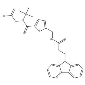 2-(N-tert-butyl-1-{2-[({[(9H-fluoren-9-yl)methoxy]carbonyl}amino)methyl]-1,3-thiazol-5-yl}formamido)acetic acid Structure