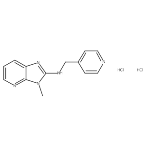 3-methyl-N-(pyridin-4-ylmethyl)-3H-imidazo[4,5-b]pyridin-2-amine dihydrochloride结构式