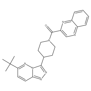2-(4-{6-Tert-butyl-[1,2,4]triazolo[4,3-b]pyridazin-3-yl}piperidine-1-carbonyl)quinoxaline结构式
