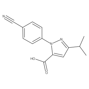 1-(4-Cyanophenyl)-3-isopropyl-1H-pyrazole-5-carboxylic acid Structure