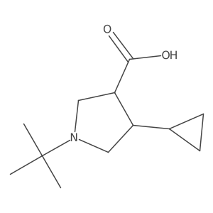 1-Tert-butyl-4-cyclopropylpyrrolidine-3-carboxylic acid Structure