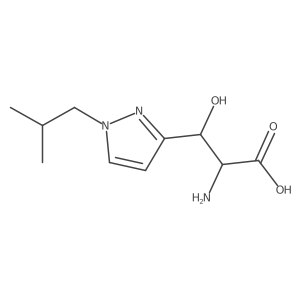 2-amino-3-hydroxy-3-[1-(2-methylpropyl)-1H-pyrazol-3-yl]propanoic acid Structure