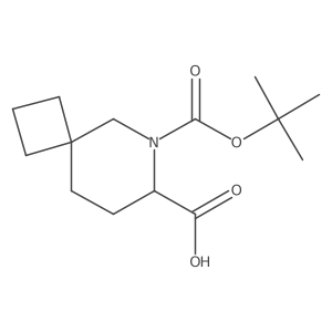 6-(tert-Butoxycarbonyl)-6-azaspiro[3.5]nonane-7-carboxylic acid结构式