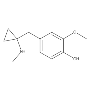 2-Methoxy-4-{[1-(methylamino)cyclopropyl]methyl}phenol结构式