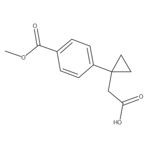 2-{1-[4-(Methoxycarbonyl)phenyl]cyclopropyl}acetic acid结构式