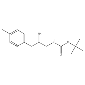tert-butyl N-[2-amino-3-(5-methylpyridin-2-yl)propyl]carbamate Structure