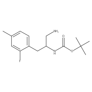 tert-butyl N-[1-amino-3-(2-fluoro-4-methylphenyl)propan-2-yl]carbamate结构式